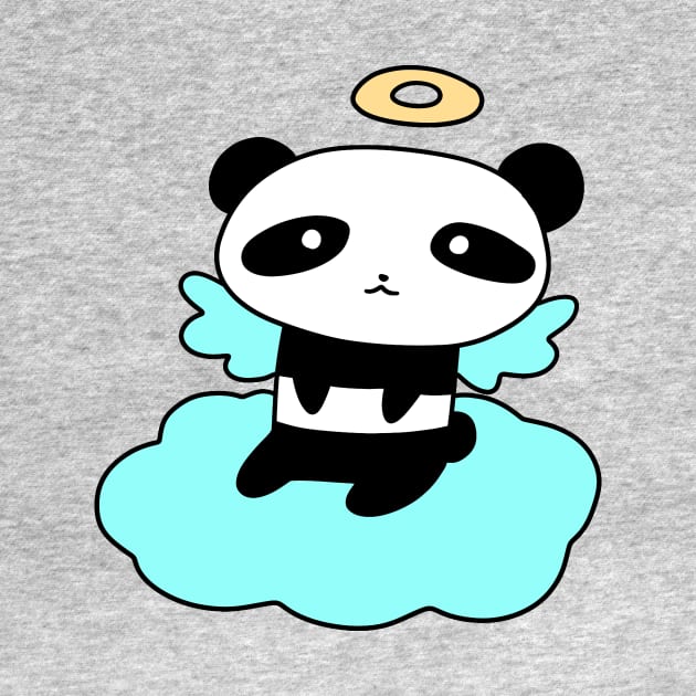 Angel Panda Sitting on a Cloud by saradaboru